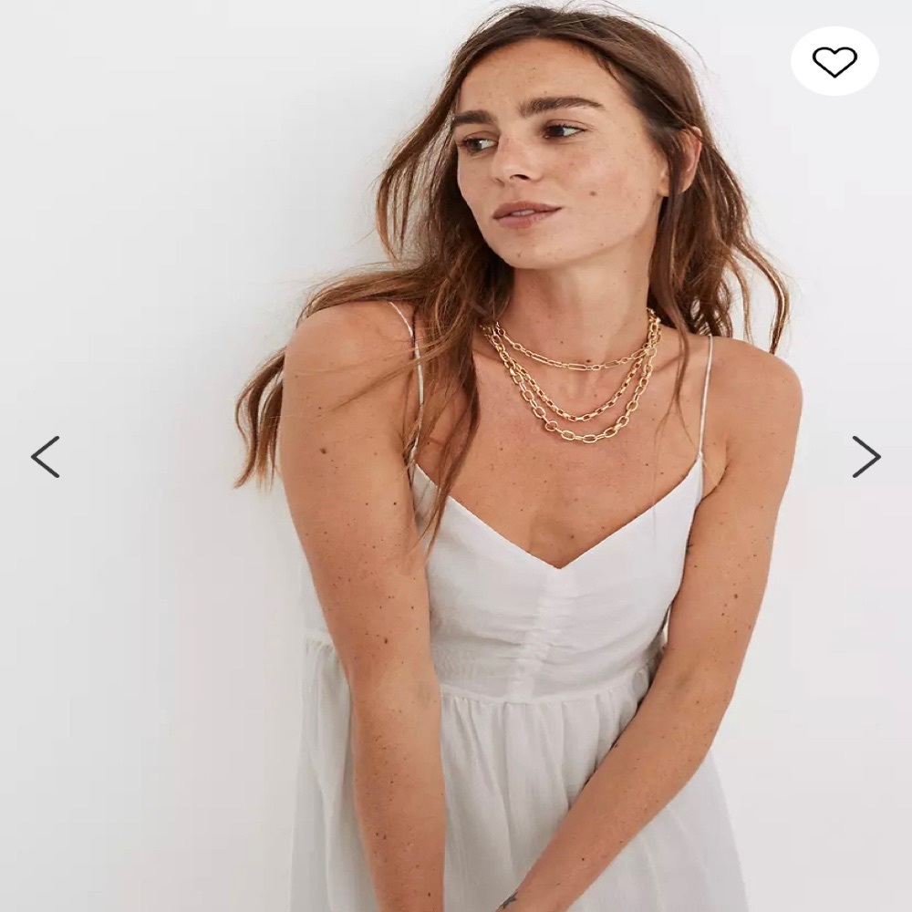 NWT Madewell Silk Ruched Ruffle-Hem Midi Dress